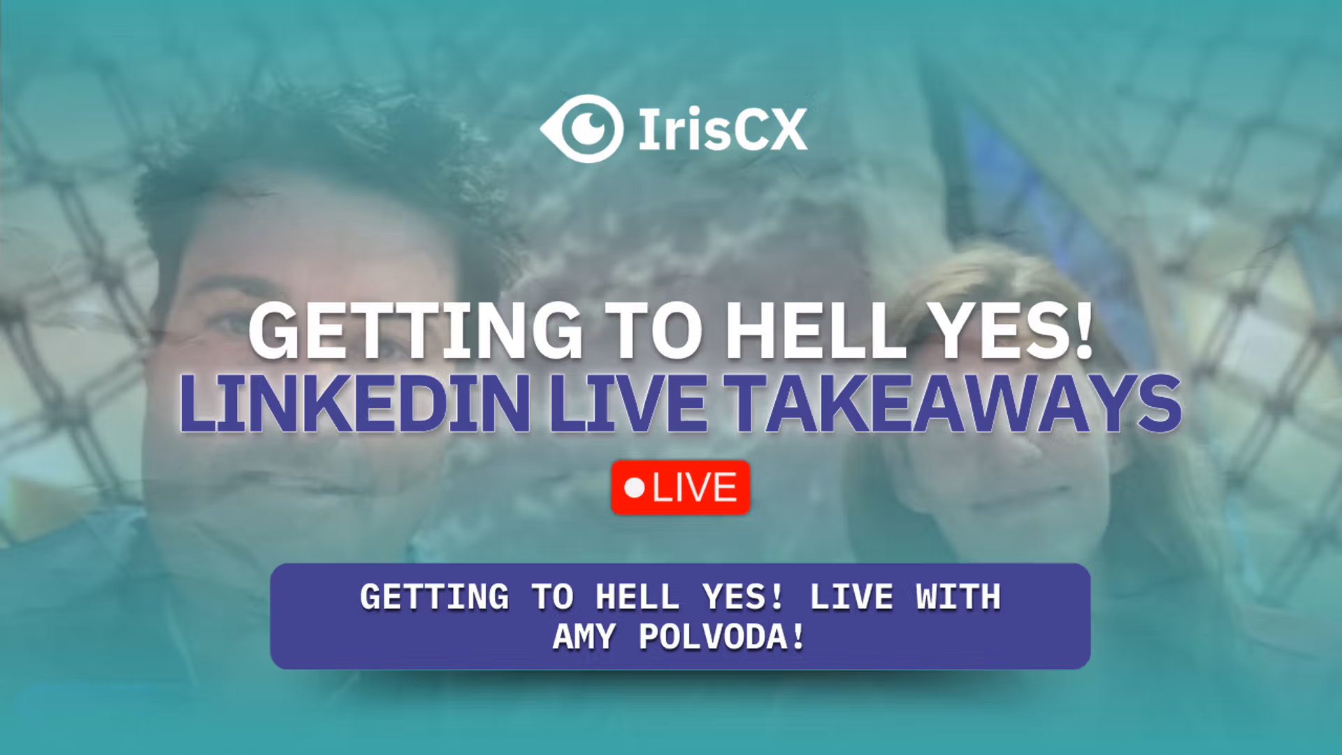 Visual representation of main takeaways from a LinkedIn Live event between Amy Polvoda and Guillermo Salazar, emphasizing key insights and highlights shared.