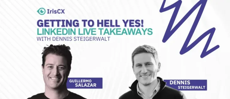 Visual representation of main takeaways from a LinkedIn Live event between Dennis Steigerwalt and Guillermo Salazar, emphasizing key insights and highlights shared.