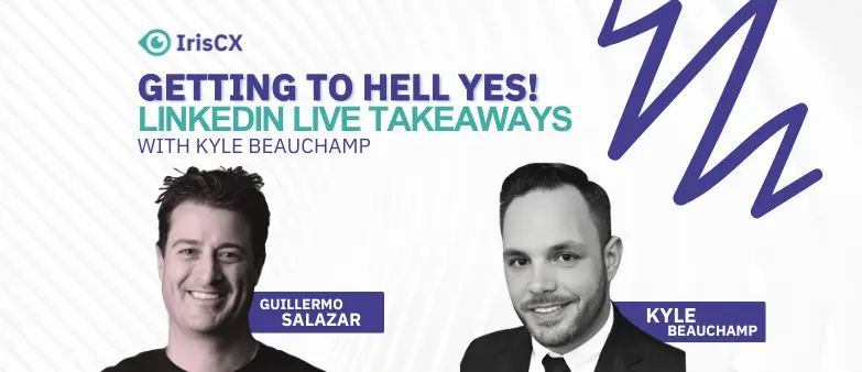 Visual representation of main takeaways from a LinkedIn Live event between Kyle Beauchamp and Guillermo Salazar, emphasizing key insights and highlights shared.
