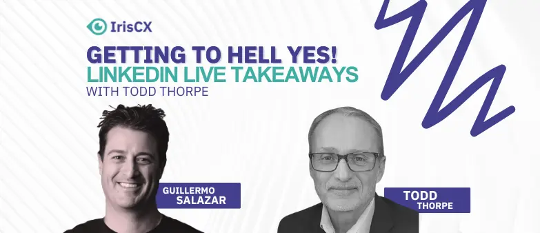 Visual representation of main takeaways from a LinkedIn Live event between Todd Thorpe and Guillermo Salazar, emphasizing key insights and highlights shared.