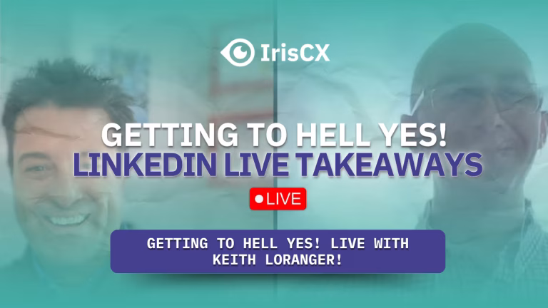 Visual representation of main takeaways from a LinkedIn Live event between Keith Loranger and Guillermo Salazar, emphasizing key insights and highlights shared.