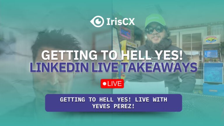 Visual representation of main takeaways from a LinkedIn Live event between Yvan Perez and Guillermo Salazar, emphasizing key insights and highlights shared.
