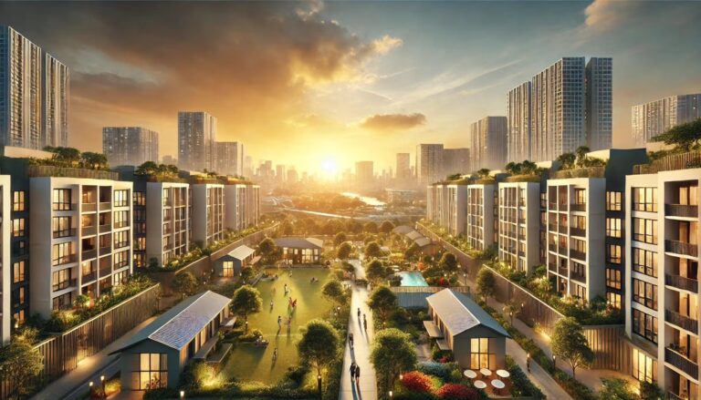 Conceptual illustration of a new urban park showcasing lush greenery, pathways, and areas for leisure activities.