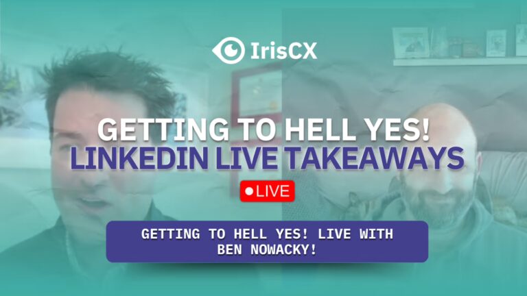 Visual representation of main takeaways from a LinkedIn Live event between Ben Nowacky and Guillermo Salazar, emphasizing key insights and highlights shared.