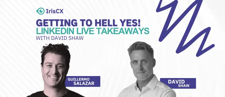 Visual representation of main takeaways from a LinkedIn Live event between David Shaw and Guillermo Salazar, emphasizing key insights and highlights shared.