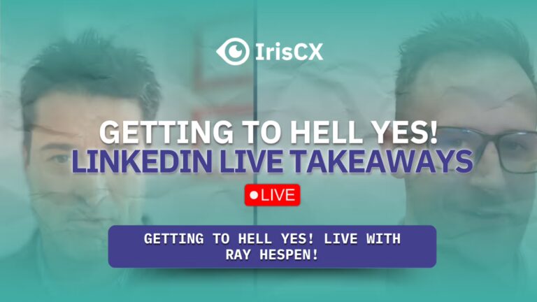 Visual representation of main takeaways from a LinkedIn Live event between Ray Hespen and Guillermo Salazar, emphasizing key insights and highlights shared.
