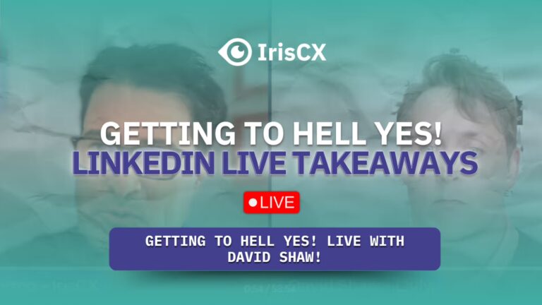 Visual representation of main takeaways from a LinkedIn Live event between David Shaw and Guillermo Salazar, emphasizing key insights and highlights shared.
