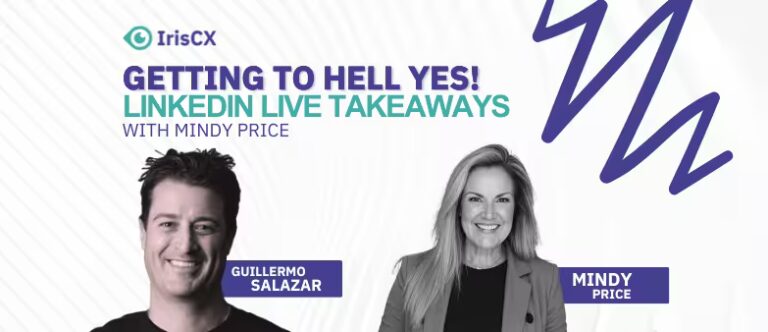 Visual representation of main takeaways from a LinkedIn Live event between Mindy Price and Guillermo Salazar, emphasizing key insights and highlights shared.