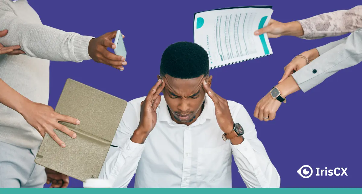 Image illustrating strategies for managing stress in a business environment, featuring calming visuals and actionable tips.